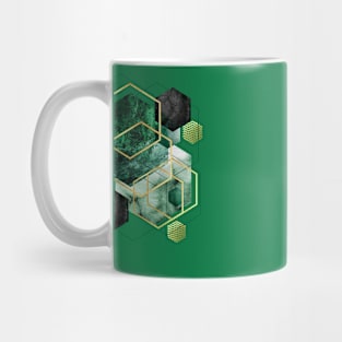 Emerald Green Geo Mug